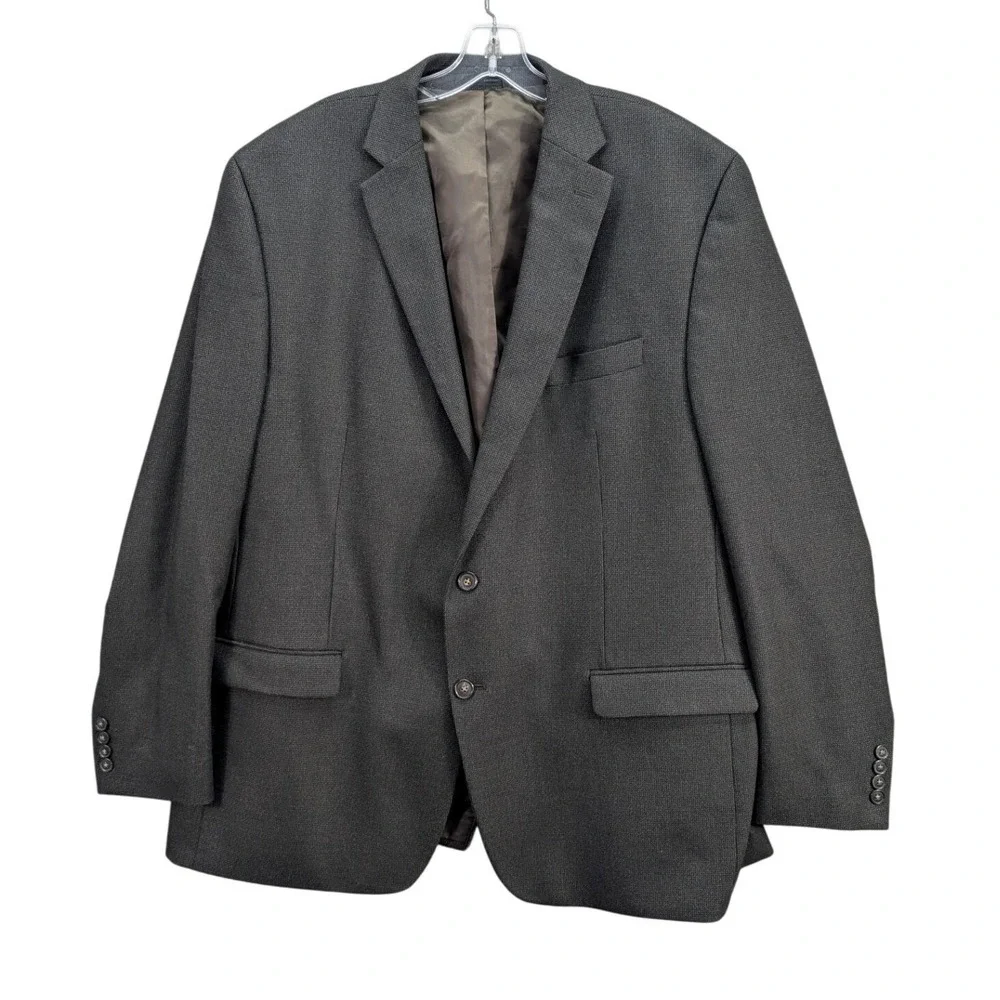 Chaps Blazer Jacket Men's Size 48L Sport Coat Brown Casual Career Office Vented